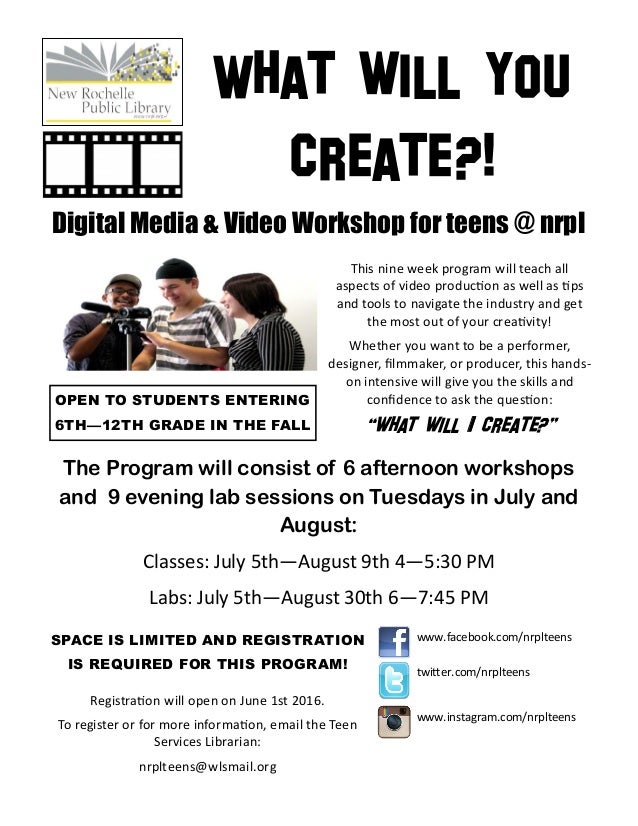 video workshops teens creativity Jill marie jones breast video